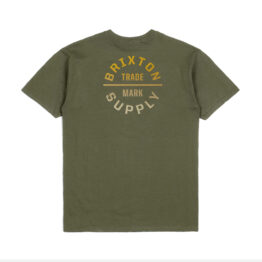 Brixton Oath V Short Sleeve T-Shirt Military Olive Gradient