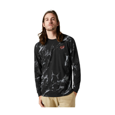 FOX Karrera Long Sleeve Premium T-Shirt Black 1