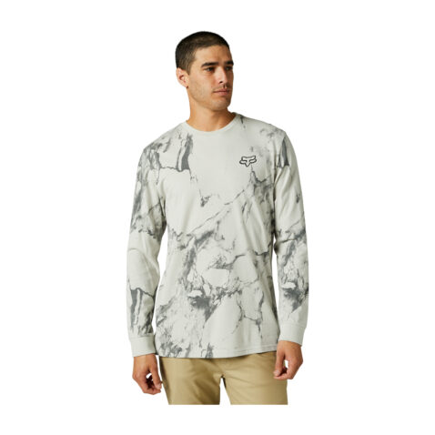 FOX Karrera Long Sleeve Premium T-Shirt Light Grey 1