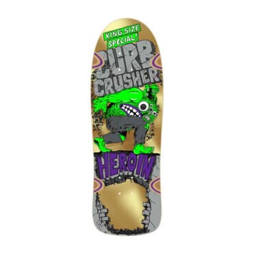 Heroin Skateboards Curb Crusher XL 10.25 Deck Gold
