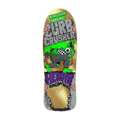 Heroin Skateboards Curb Crusher XL Deck Gold