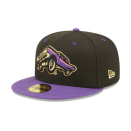 New Era 59Fifty Lowriders De Fresno Grizzlies Copa De La Diversion Fitted Hat Black Purple