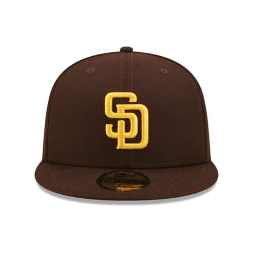 New Era 59Fifty San Diego Padres City Side Fitted Hat Burnt Wood Brown Front