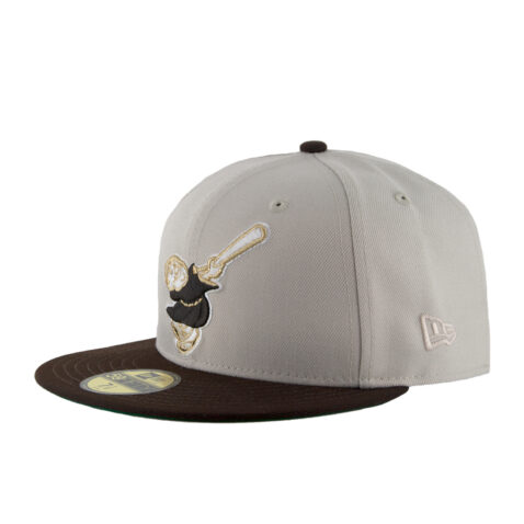 New Era 59Fifty San Diego Padres Friar Stone Fitted Hat Stone Burnt Wood Brown Left Front