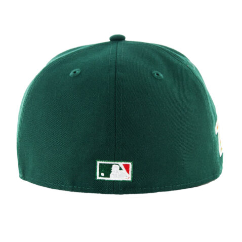 New Era 59Fifty San Diego Padres Meridian Fitted Hat Dark Green White Scarlet Red Back