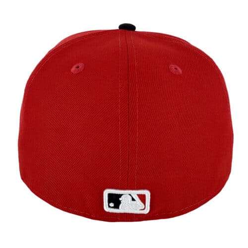New Era 59Fifty San Diego Padres Two Tone Basic Scarlet Red White Black Fitted Hat Back
