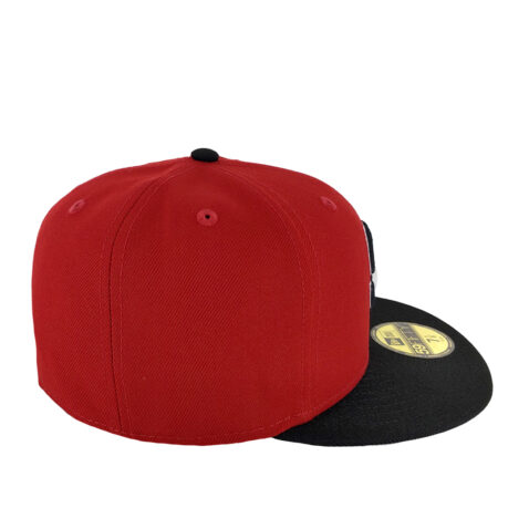 New Era 59Fifty San Diego Padres Two Tone Basic Scarlet Red White Black Fitted Hat Right