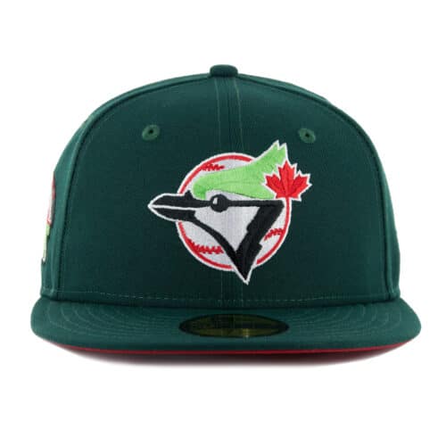 New Era 59Fifty Toronto Blue Jays Meridian Fitted Hat Dark Green Front