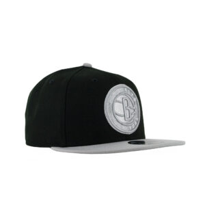 New Era 9Fifty Brooklyn Nets 2-Tone Snapback Hat Black Grey