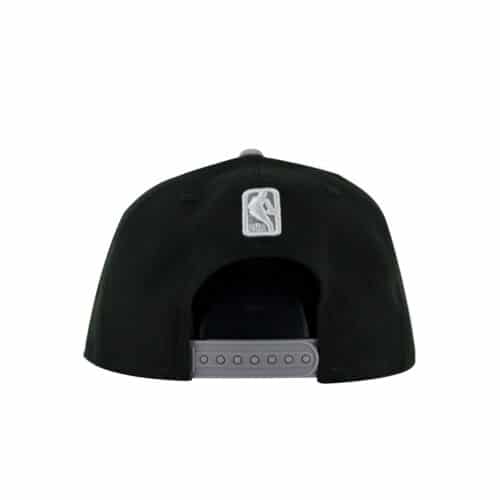 New Era 9Fifty Brooklyn Nets 2-Tone Snapback Hat Black Grey Rear