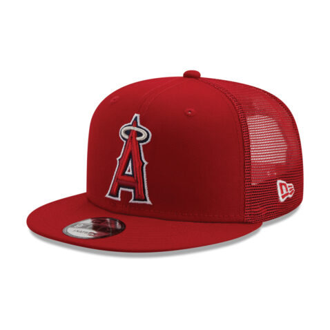 New Era 9Fifty CL Los Angeles Angels Snapback Hat On Field Team Color Front Left