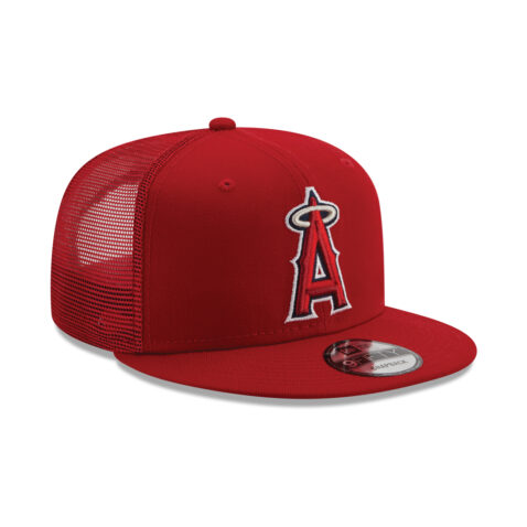 New Era 9Fifty CL Los Angeles Angels Snapback Hat On Field Team Color Front Right
