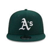 New Era 9Fifty CL Oakland Athletics Trucker Snapback Hat On Field Team Color Front
