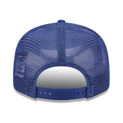 New Era 9Fifty Golden State Warriors Trucker Snapback Hat On Field Team Color Rear