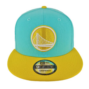 New Era 9Fifty Golden State Warriors Two Tone Color Pack Snapback Hat Aqua Yellow