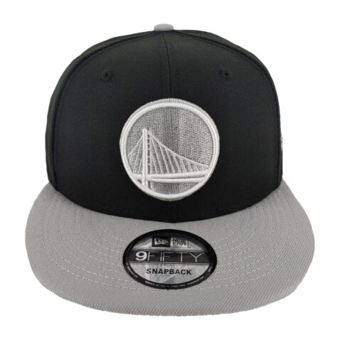 New Era 9Fifty Golden State Warriors Two Tone Color Pack Snapback Hat Black Grey Front