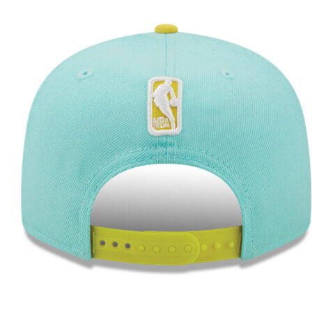 New Era 9Fifty Los Angeles Lakers Two Tone Color Pack Snapback Hat Aqua Yellow Back