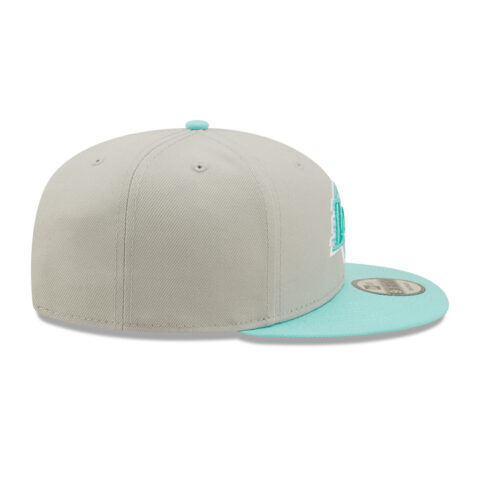 New Era 9Fifty Los Angeles Lakers Two Tone Color Pack Snapback Hat Grey Aqua Right