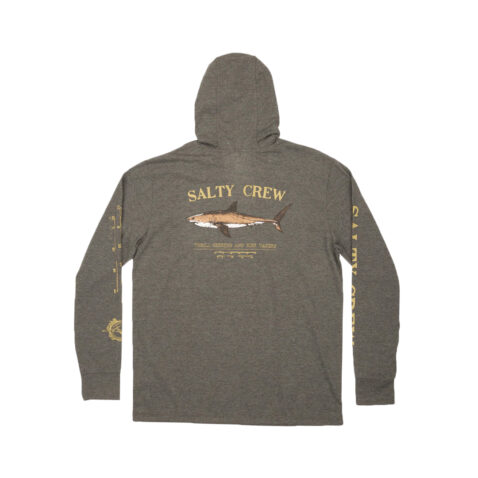 Salty Crew Bruce Hood Tech T-Shirt Charcoal Rear