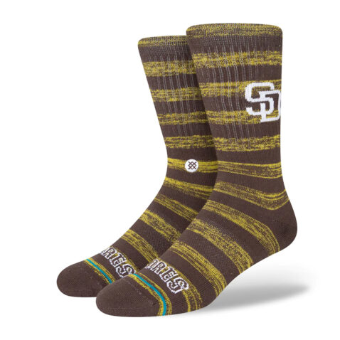 Stance Padres Twist Crew Sock Brown