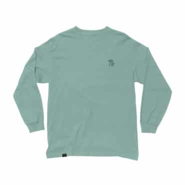 The Quiet Life Shhh Embroidery Long Sleeve T-Shirt Atlantic Green