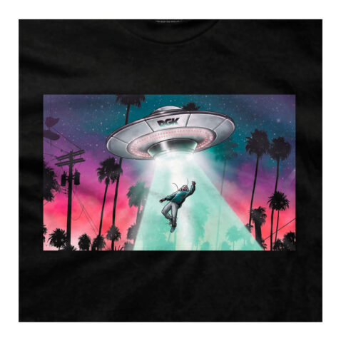 DGK Visitor Short Sleeve T-Shirt Black Logo Close Up