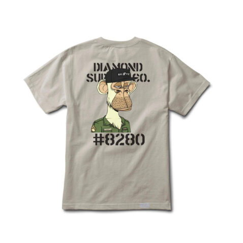 Diamond Military Ape T-Shirt Cream Rear