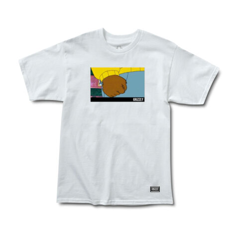 Grizzly Clenched Paw Short Sleeve T-Shirt White