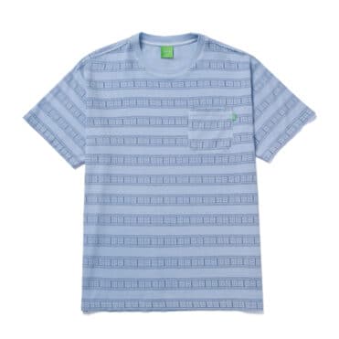 HUF Cooper Stripe Short Sleeve Knit T-Shirt Light Blue