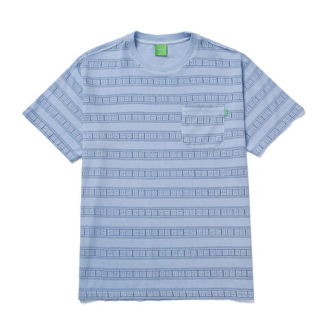 HUF Cooper Stripe Short Sleeve Knit T-Shirt Light Blue HUF Cooper Stripe Short Sleeve Knit Light Blue