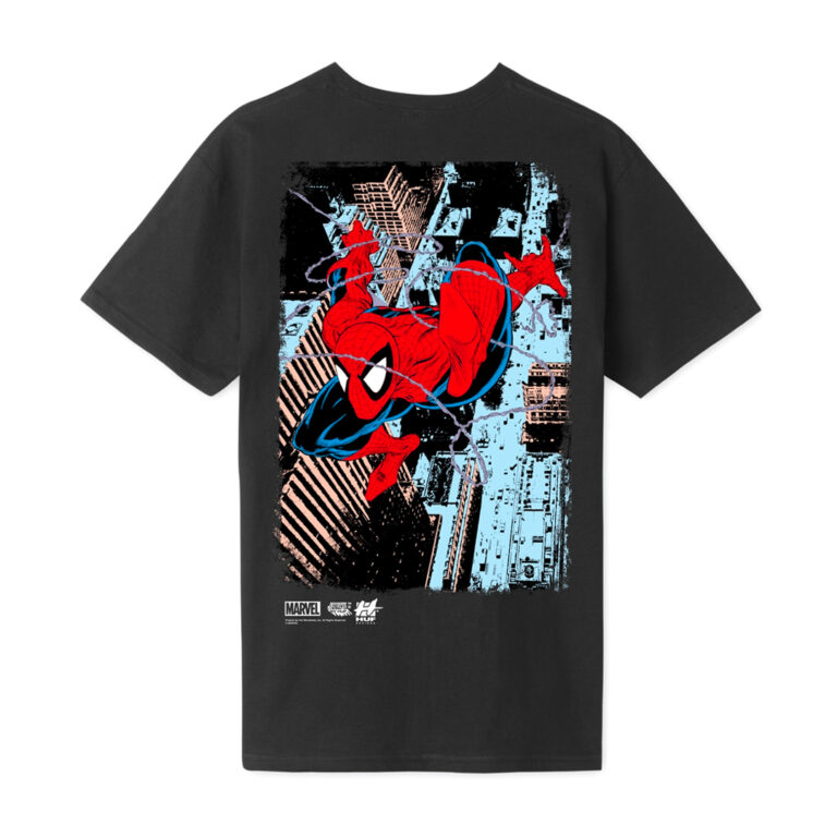 HUF Spider-Man Short Sleeve T-Shirt Black Back HUF Spider-Man Short Sleeve T-Shirt Black Back