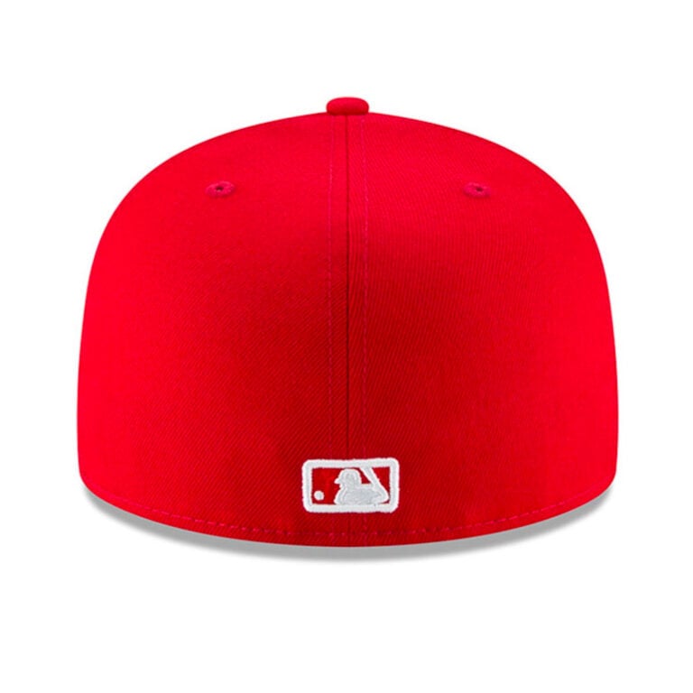 New Era 59Fifty Atlanta Braves Scarlet Red White Fitted Hat Back New Era 59Fifty Atlanta Braves Scarlet Red White Fitted Hat Back