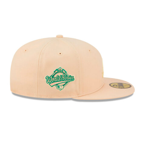 New Era 59Fifty Atlanta Braves State Fruit Georgia Peach Energy Collection Peach Fitted Hat Right
