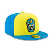 New Era 59Fifty Dorados De Sacramento River Cats Copa de la Diversion 2022 Fitted Hat Blue Yellow Right Front