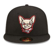 New Era 59Fifty El Paso Chihuahuas Authentic Collection On Field Home Game Fitted Hat Black Front
