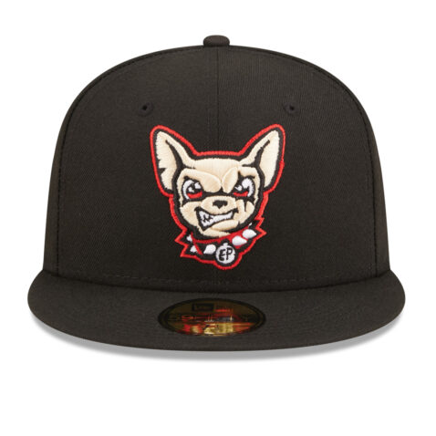 New Era 59Fifty El Paso Chihuahuas Authentic Collection On Field Home Game Fitted Hat Black Front