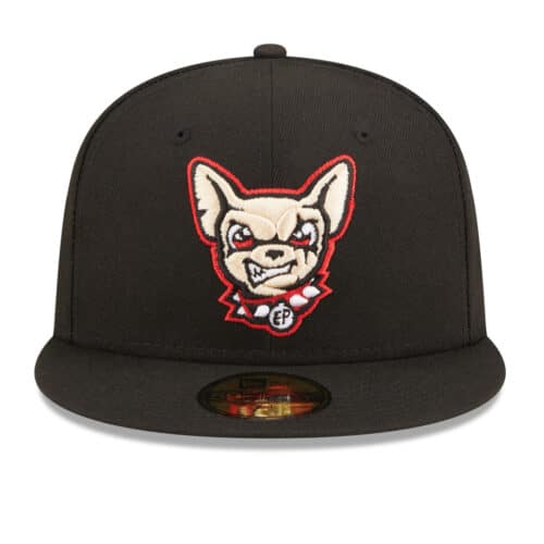 New Era 59Fifty El Paso Chihuahuas Authentic Collection On Field Home Game Fitted Hat Black Front