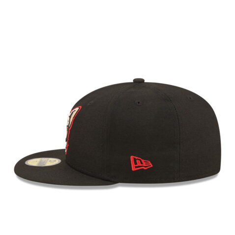 New Era 59Fifty El Paso Chihuahuas Authentic Collection On Field Home Game Fitted Hat Black Left