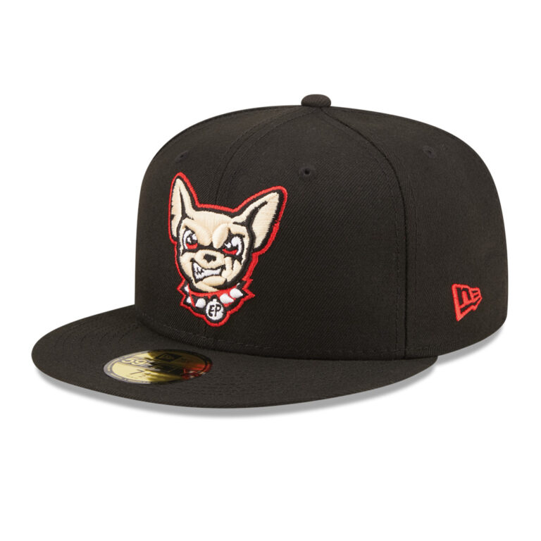 New Era 59Fifty El Paso Chihuahuas Authentic Collection On Field Home Game Fitted Hat Black Left Front New Era 59Fifty El Paso Chihuahuas Authentic Collection On Field Home Game Fitted Hat Black Left Front