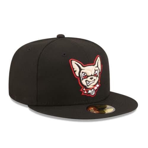 New Era 59Fifty El Paso Chihuahuas Authentic Collection On Field Home Game Fitted Hat Black Right Front