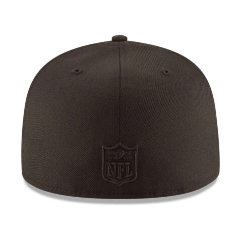 New Era 59Fifty Las Vegas Raiders Blackout Fitted Hat Black Back