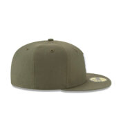 New Era 59Fifty Los Angeles Dodgers New Olive Green White Fitted Hat Rigth