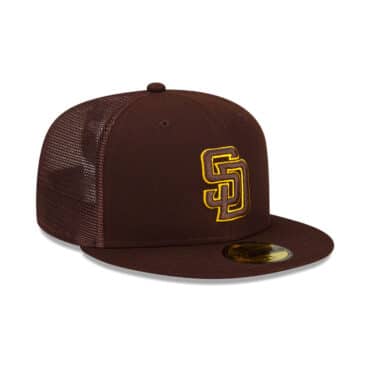 New Era 59Fifty San Diego Padres Batting Practice 2022 Fitted Hat Burnt Wood Brown