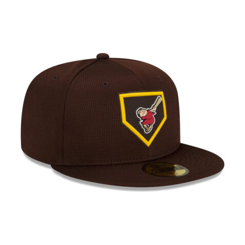 New Era 59Fifty San Diego Padres Official 2022 Clubhouse Fitted Hat Burnt Wood Brown New Era 59Fifty San Diego Padres Official 2022 Clubhouse Fitted Hat Burnt Wood Brown Right Front