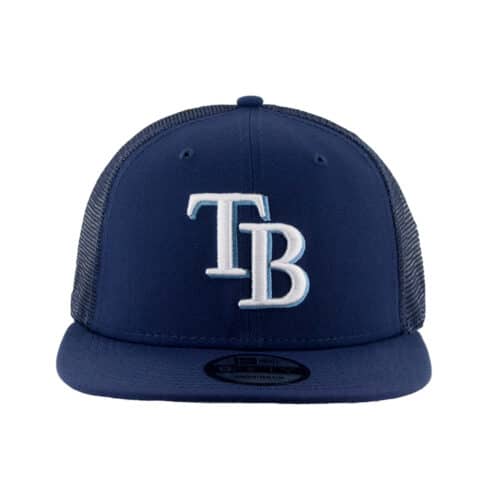 New Era 9Fifty Tampa Bay Rays Classic Trucker Snapback Hat Official Team Color Front