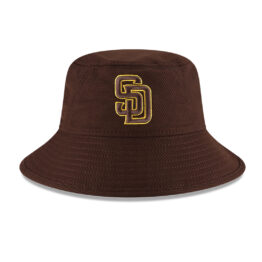 New Era San Diego Padres Batting Practice 2023 Bucket Hat Burnt Wood Brown