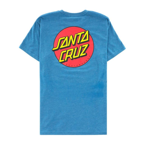 Santa Cruz Classic Dot Chest Short Sleeve Heather Cool Blue Back