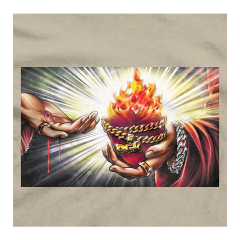 DGK Corazon Short Sleeve T-Shirt Sand Logo Close Up