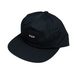 HUF Ess Unstructured Box Snapback Hat Black