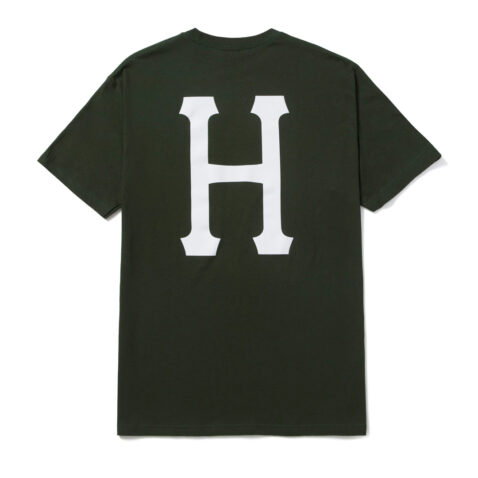 HUF Essentials Classic H Short Sleeve T-Shirt Forest Green Back